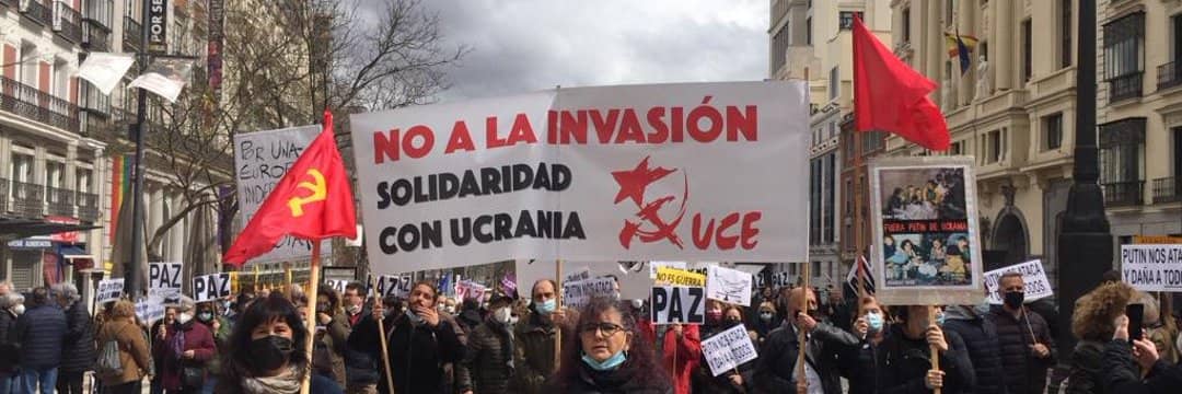 Manifestación en Madrid sobre la guerra de Ucrania